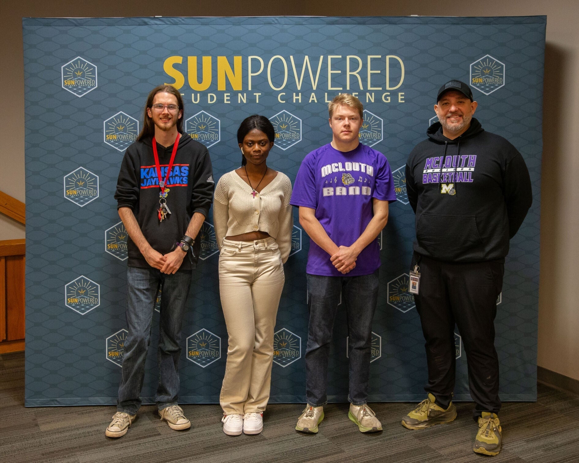 From left to right: Caleb Baze, My’Aunia Williams, Henry Wahl, and Holland Evans, instructor. (Photo Credit: Pittsco Education)