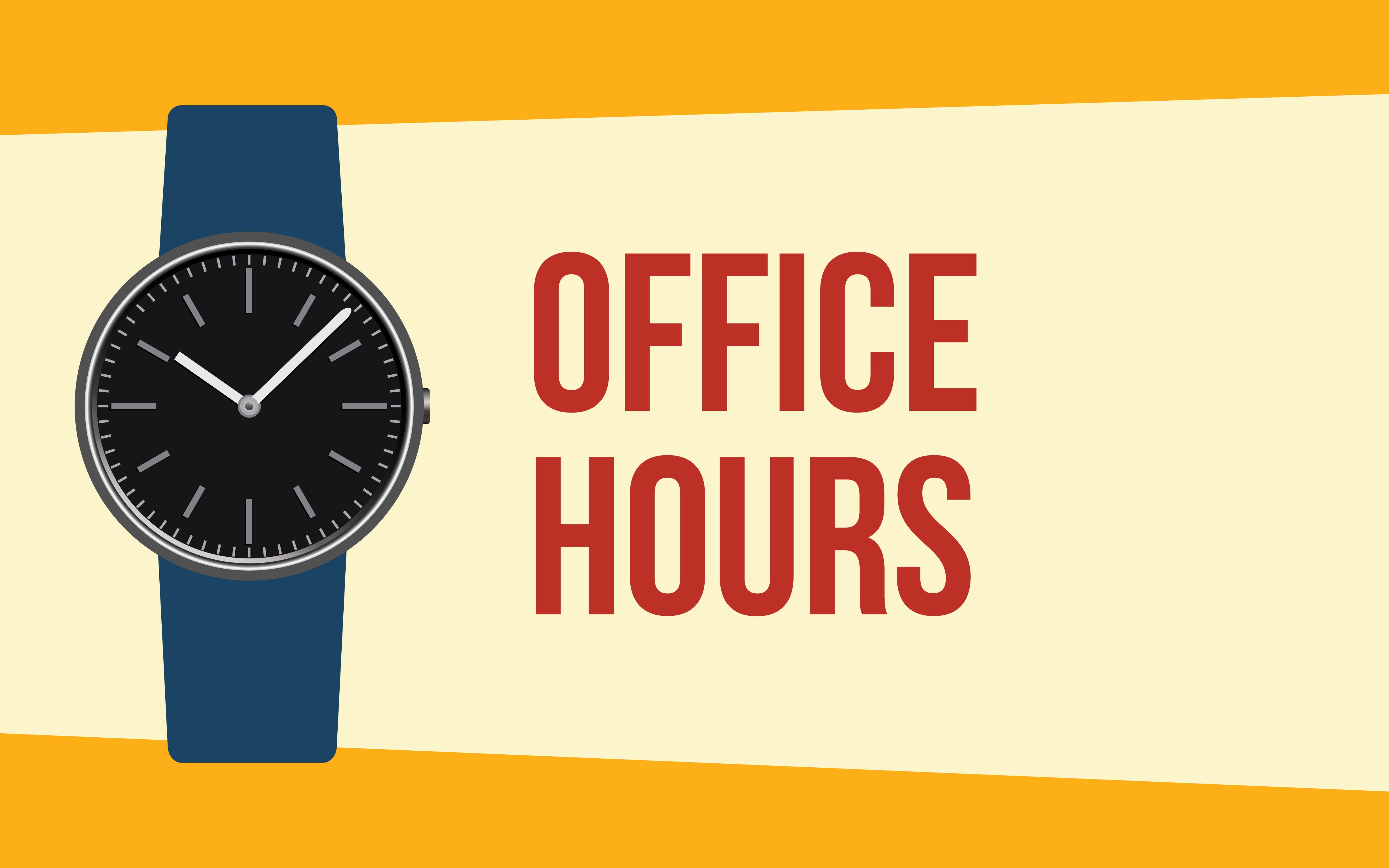 Watch with office hours graphic