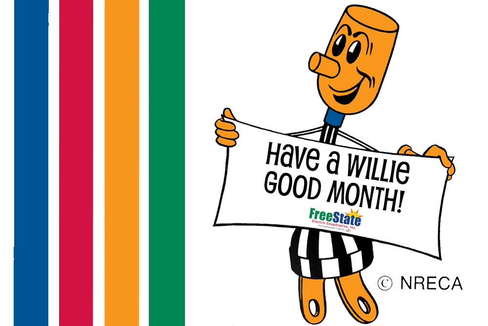 Willie Wiredhand wishes you a willie good month