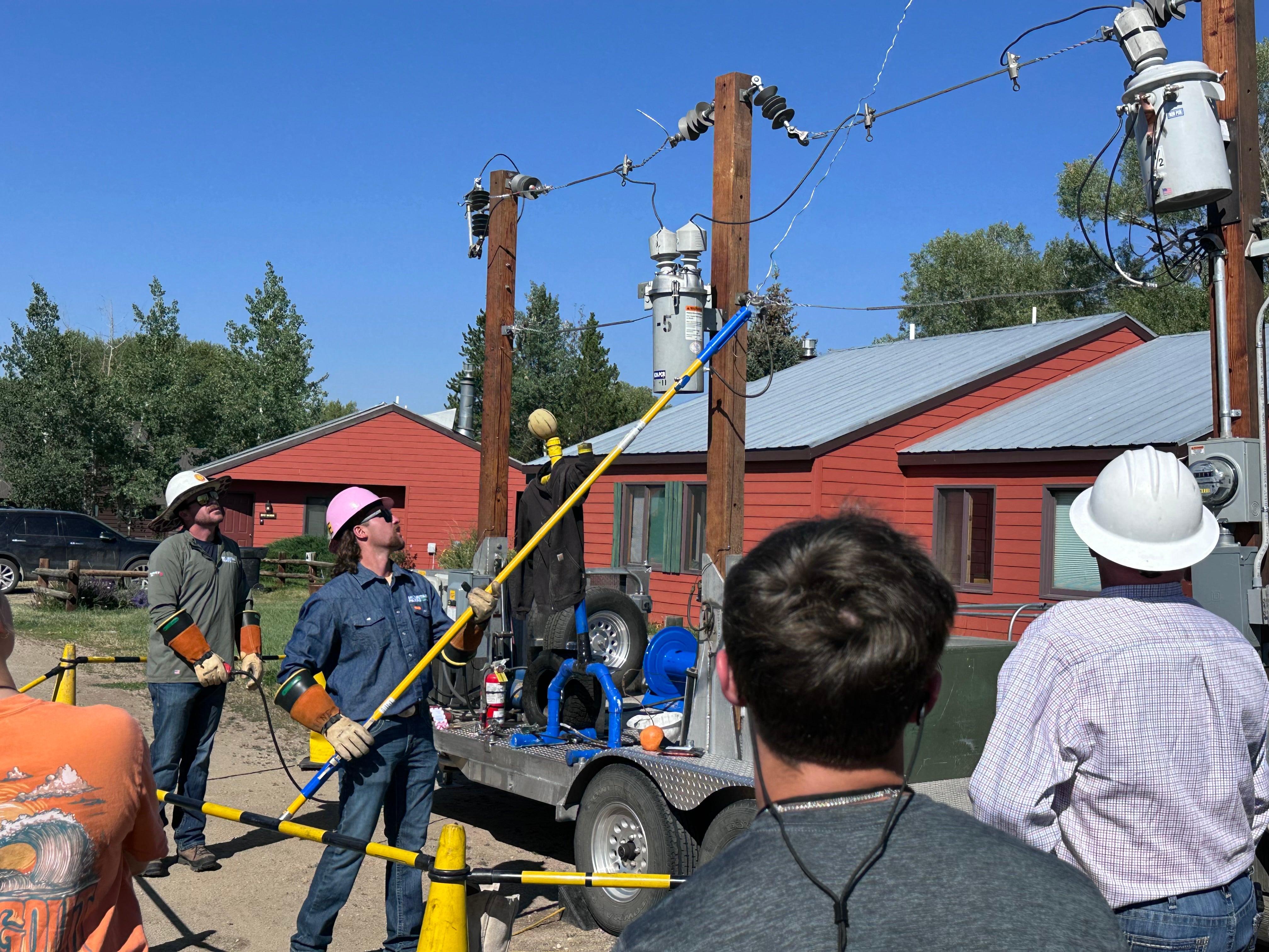 high voltage line safety demo
