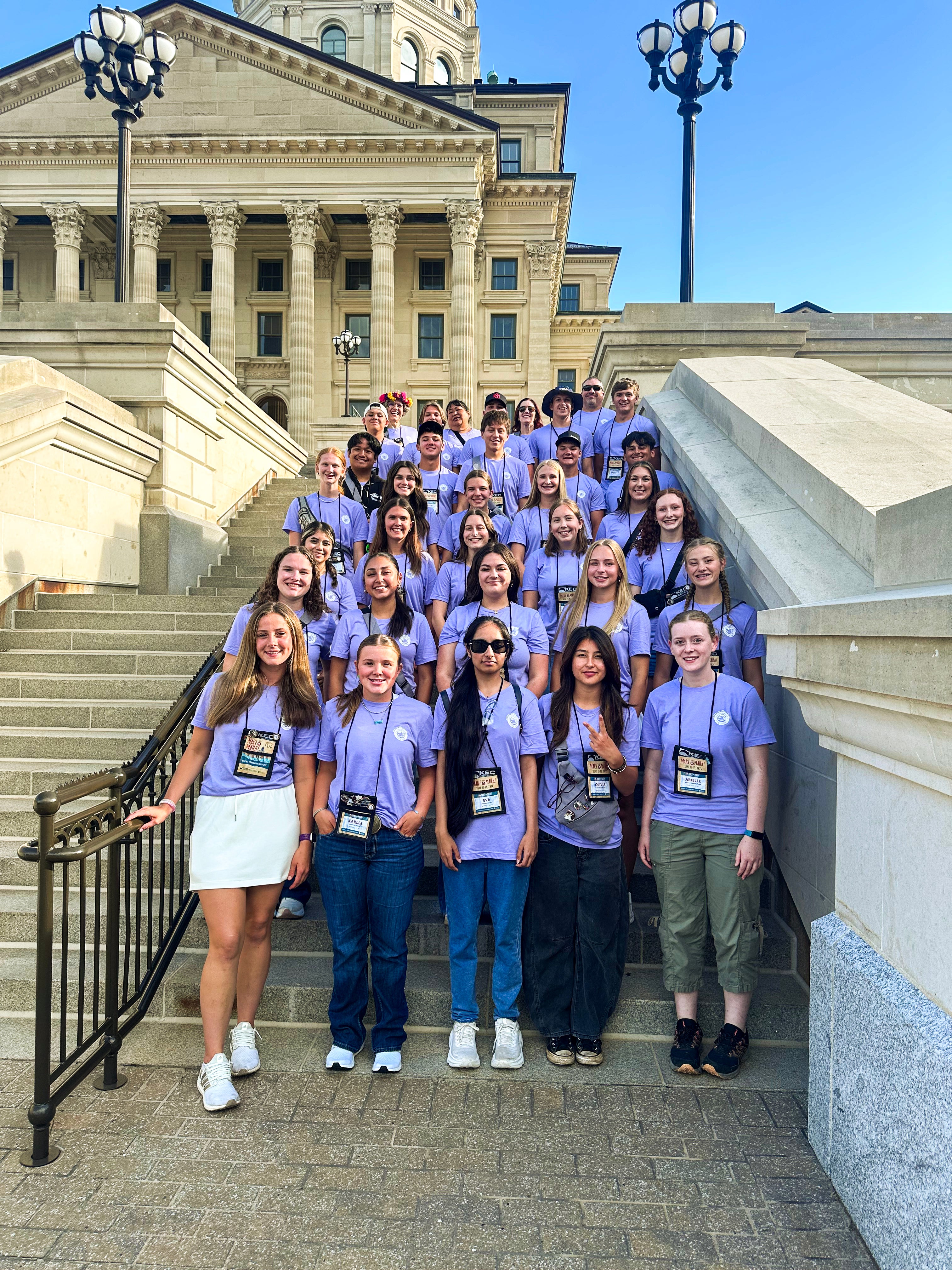 Students at the KS state capitol
