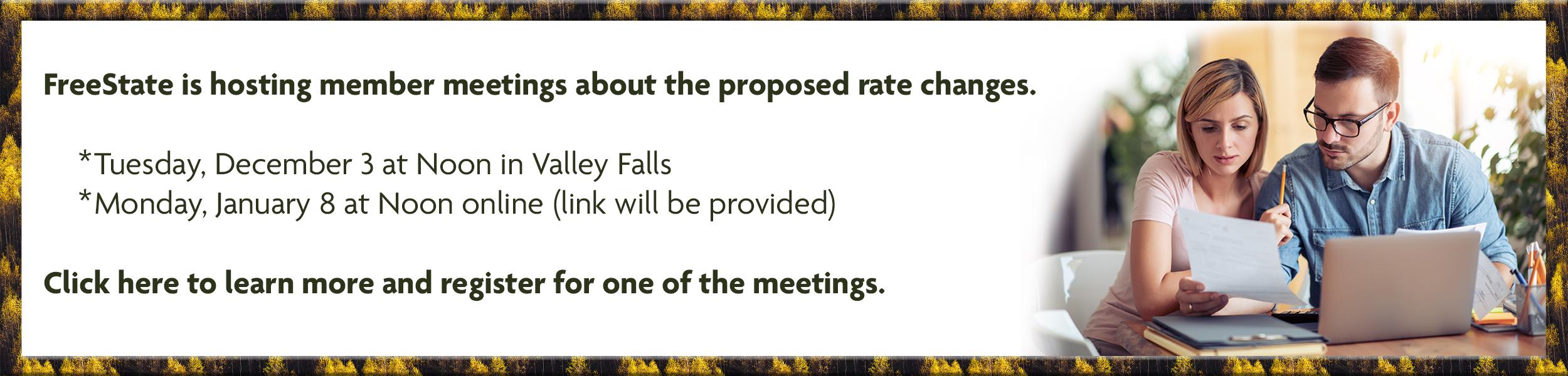 Rate meetings 12/3 and 1/8