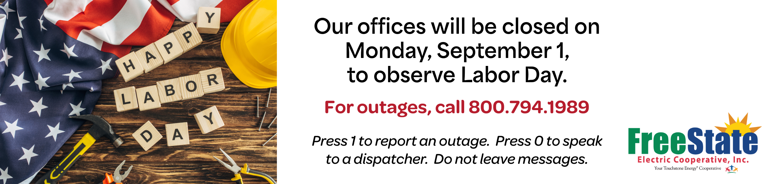 Closed for Labor Day