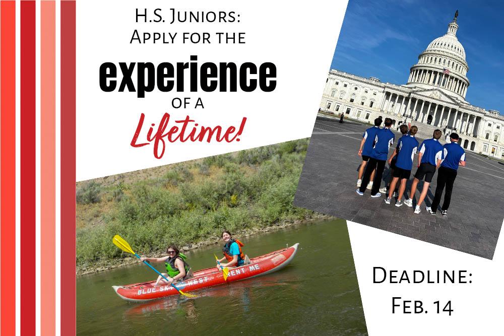 girls canoeing and boys at the US Capitol